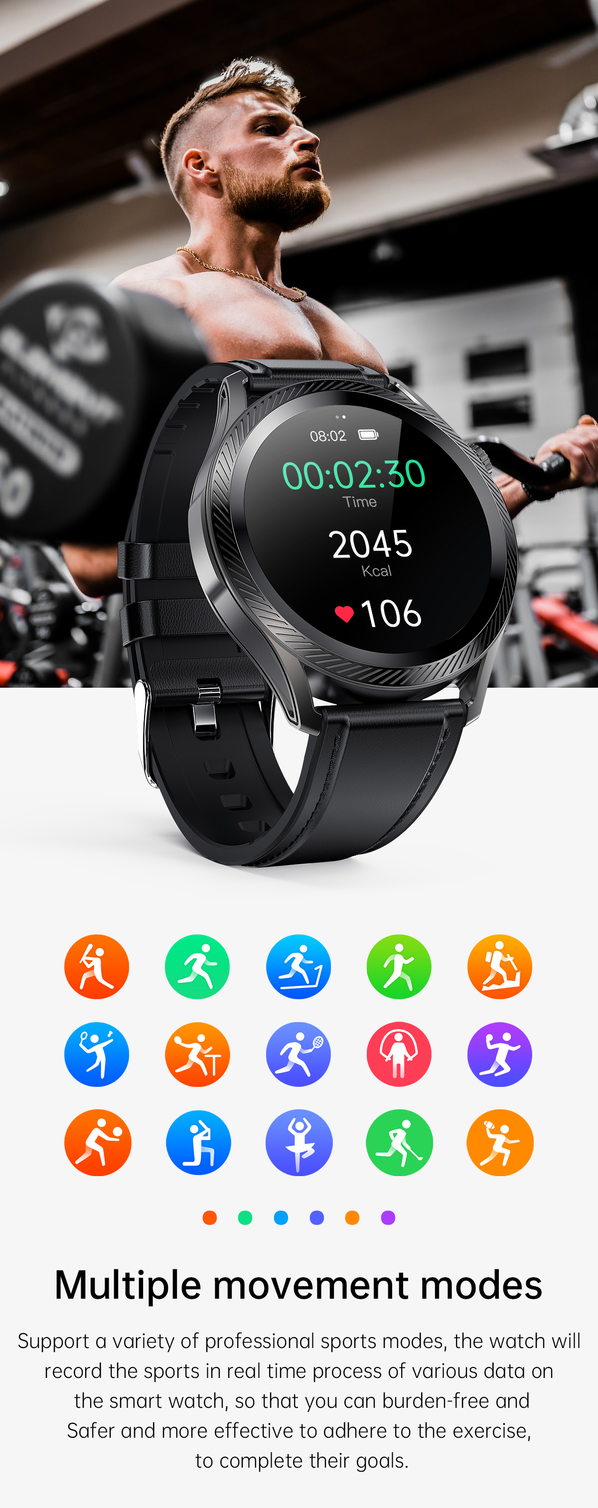 X5139inch360360HDScreenBodyTemperatureMeasurementHeartRateBloodPressureSpO2MonitorFitnessTracker280m-1976096-16