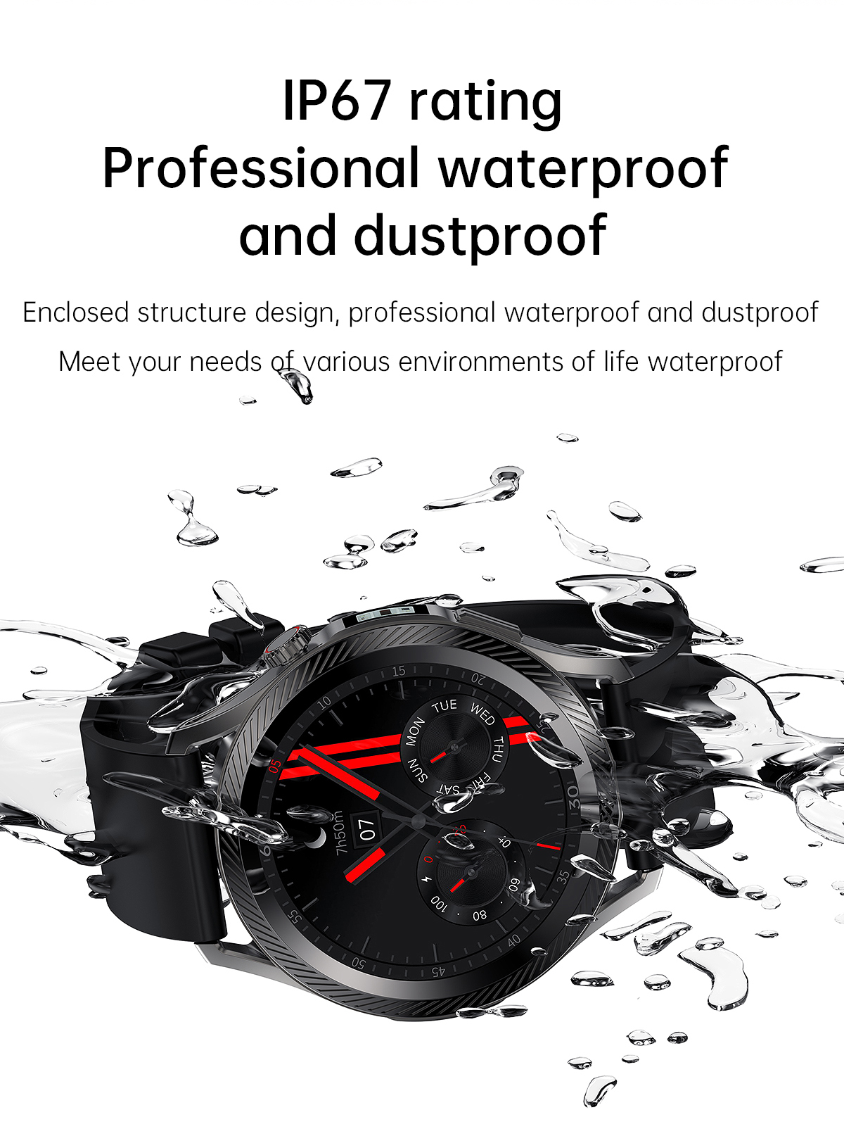 X5139inch360360HDScreenBodyTemperatureMeasurementHeartRateBloodPressureSpO2MonitorFitnessTracker280m-1976096-18