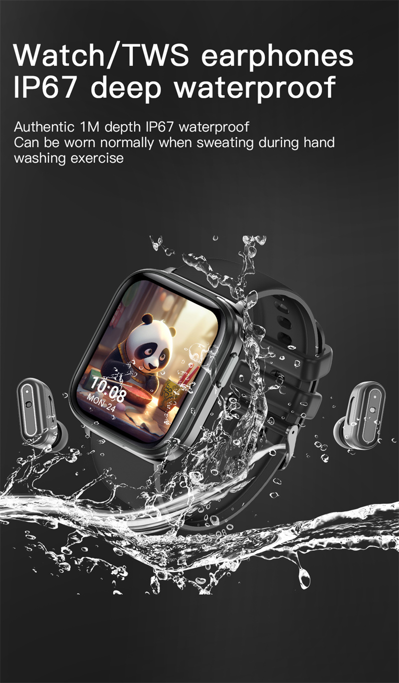 X9185inchHDScreenTWSbluetoothEarphoneCallHallSwitchControlHeartRateBloodOxygenMonitorNFCFunctionSlee-2015008-2