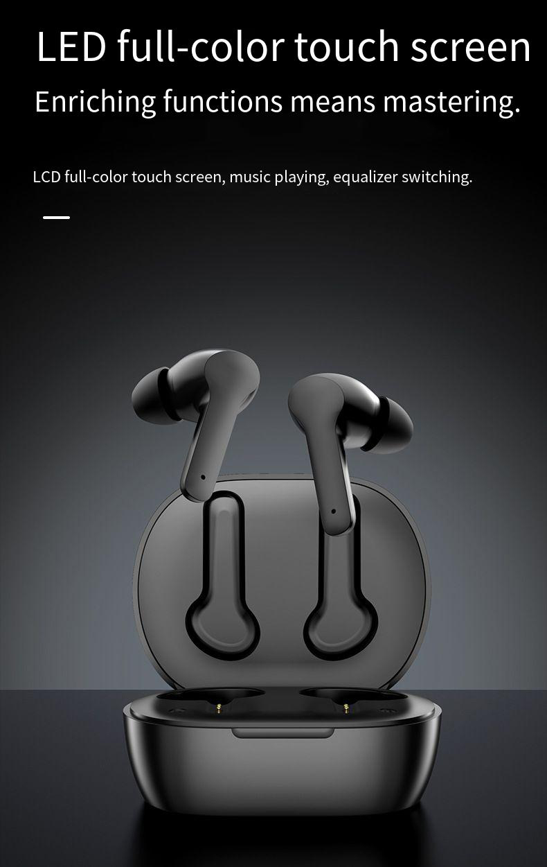 LEDSmartScreenTWSEarbudsWirelessbluetoothEarphoneLEDColorfulTouchScreenPanoramicSurroundSound48HPlay-2014620-3