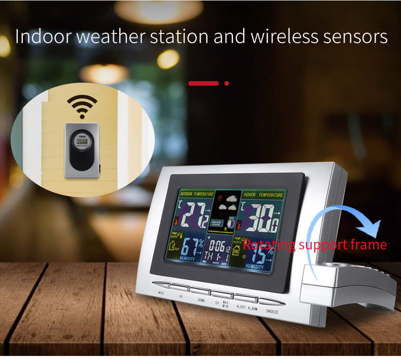 TS-H134GWirelessWeatherStationDigitalThermometerIndoorOutdoorSensorGaugeWeatherForecastTemperatureHu-1995771-3