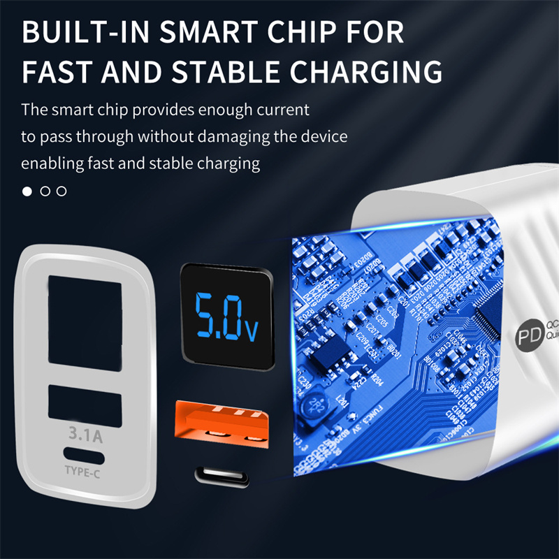 20W2-PortUSBPDChargerUSB-AType-CPDQC3020AFCFCPApple24AFastChargingWallChargerAdapterEUPlugforiPhone1-2003465-6