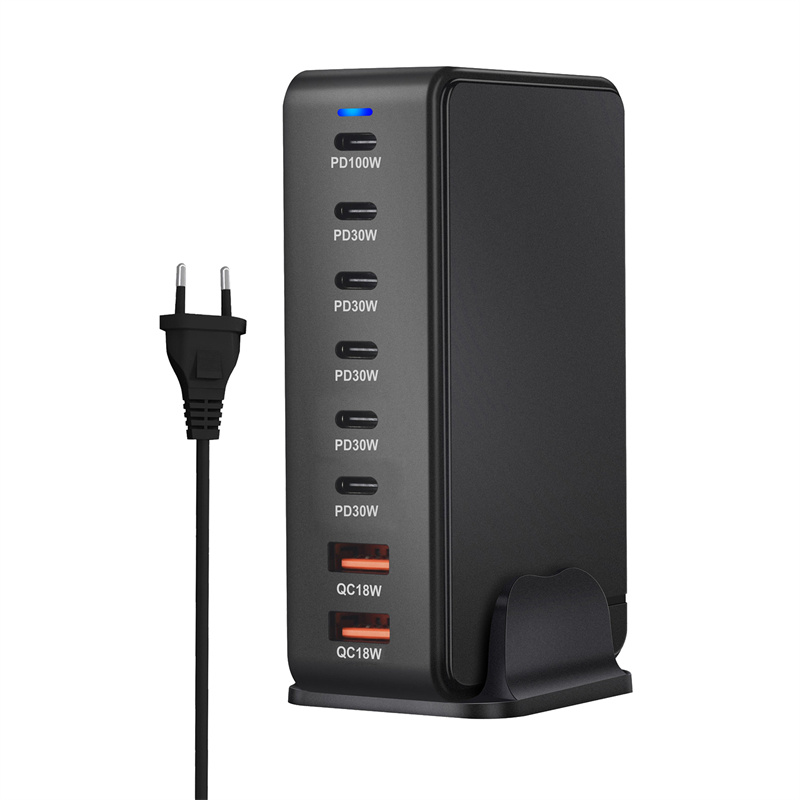 GaNTechBakeey286W8-PortUSBPDCharger2USB-A6USB-CPDQCFastChargingDesktopChargingStationEUPlugUSPlugfor-2015216-2