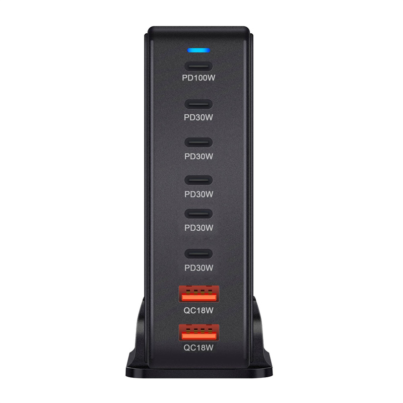 GaNTechBakeey286W8-PortUSBPDCharger2USB-A6USB-CPDQCFastChargingDesktopChargingStationEUPlugUSPlugfor-2015216-8