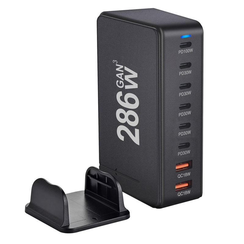 GaNTechBakeey286W8-PortUSBPDCharger2USB-A6USB-CPDQCFastChargingDesktopChargingStationEUPlugUSPlugfor-2015216-10