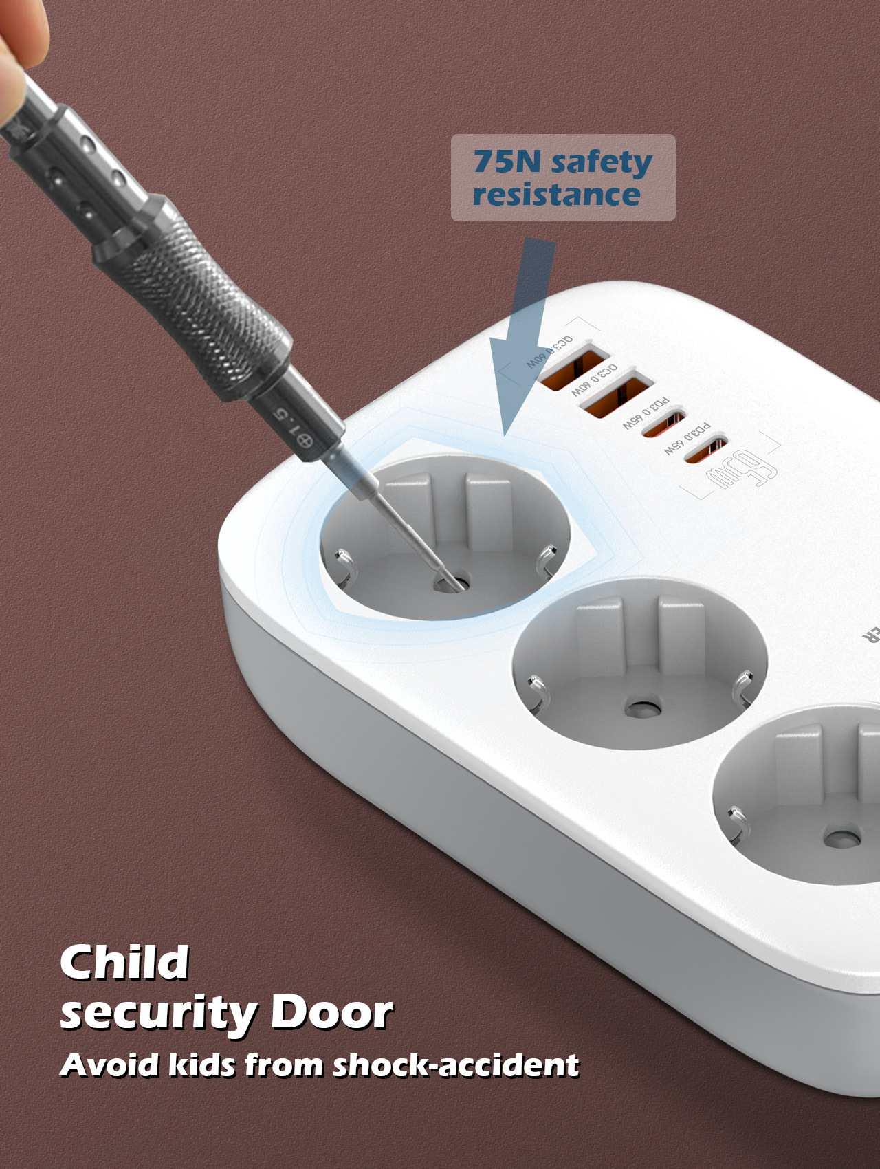 GaNTechLDNIO3250W7-PortPowerStrip2USB-A2USB-C3SocketPDQC30FastChargingDesktopChargingStationEUPlugfo-1994943-10