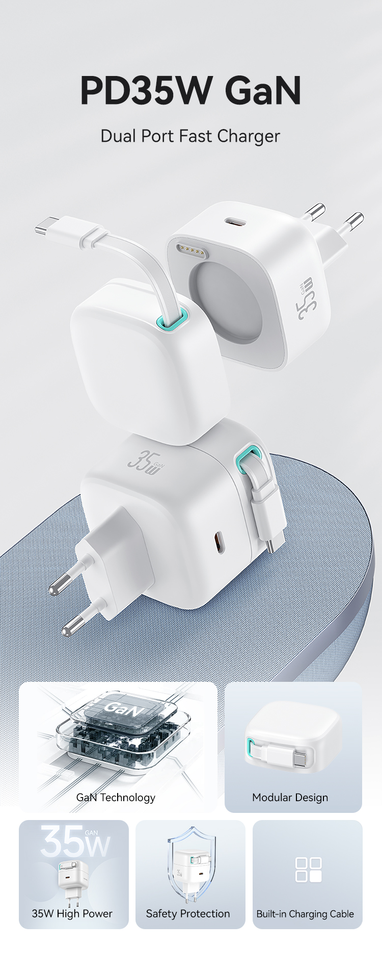 GaNTechUSAMSUS-CC202PD35W2-PortUSBPDChargerDual175WType-CFastChargingWallChargerAdapterEUPlugforiPho-2000010-1