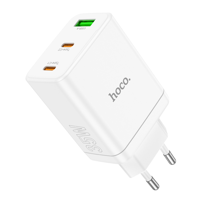 HOCON33PD35W3-PortUSBPDChargerDualType-CUSB-AQC30FastChargingWallChargerAdapterEUPlugforiPhone121314-1984925-1
