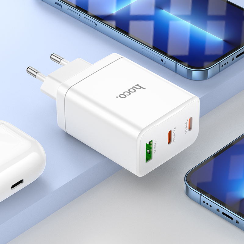 HOCON33PD35W3-PortUSBPDChargerDualType-CUSB-AQC30FastChargingWallChargerAdapterEUPlugforiPhone121314-1984925-3