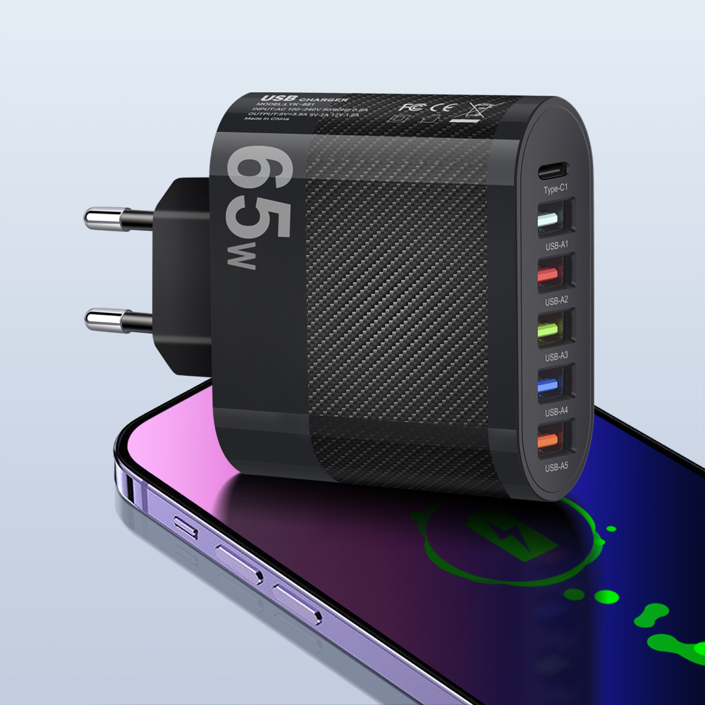 LYK-88165W6-PortUSBCharger5USB-AType-CastChargingWallChargerAdapterEUPlugUSPlugforiPhone12131414Prof-1994948-13
