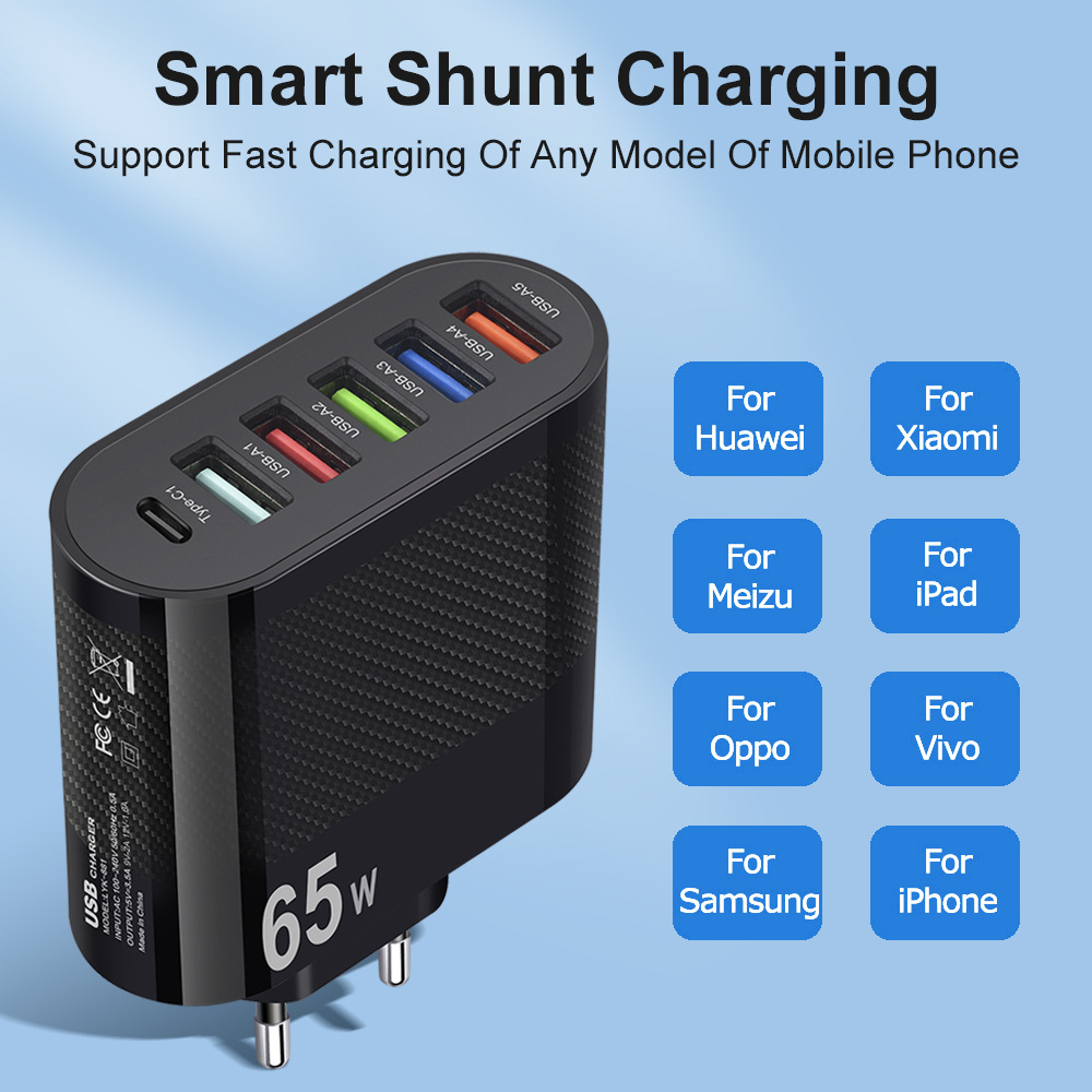 LYK-88165W6-PortUSBCharger5USB-AType-CastChargingWallChargerAdapterEUPlugUSPlugforiPhone12131414Prof-1994948-3