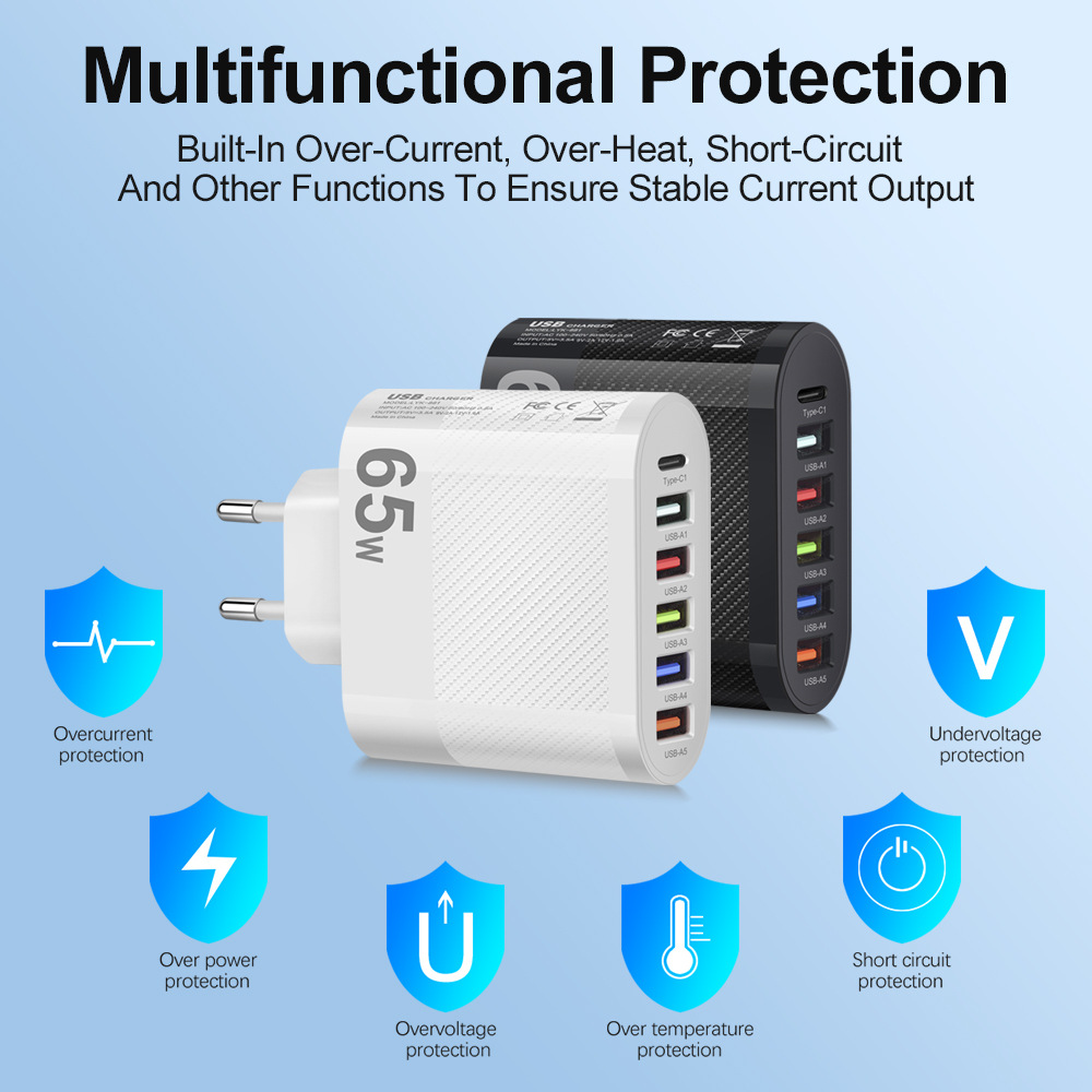 LYK-88165W6-PortUSBCharger5USB-AType-CastChargingWallChargerAdapterEUPlugUSPlugforiPhone12131414Prof-1994948-4