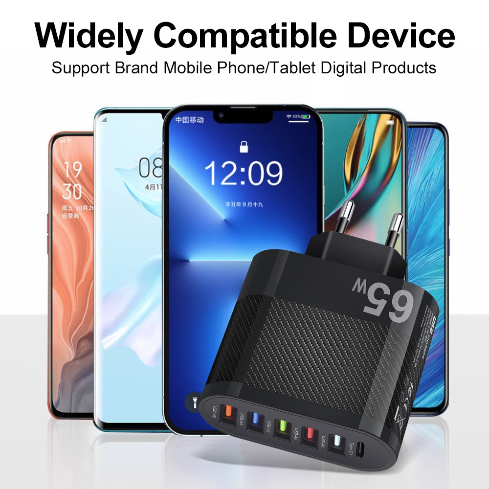 LYK-88165W6-PortUSBCharger5USB-AType-CastChargingWallChargerAdapterEUPlugUSPlugforiPhone12131414Prof-1994948-5
