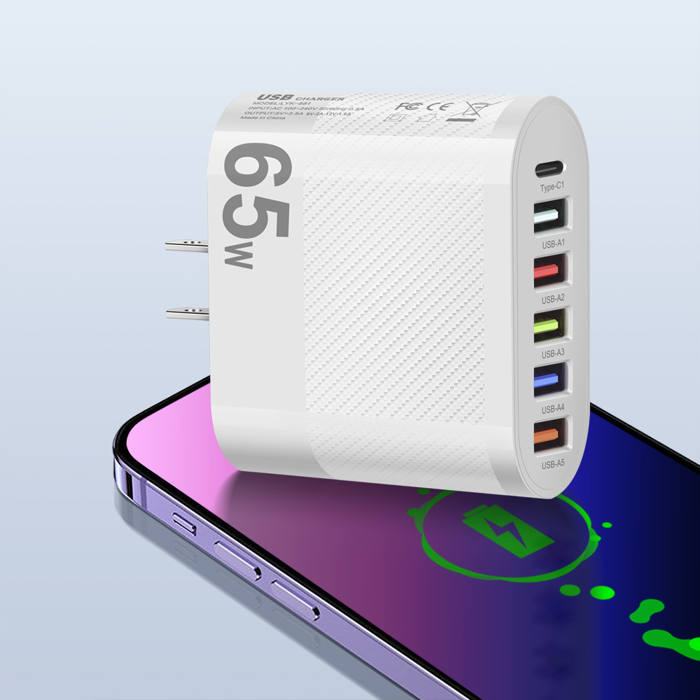 LYK-88165W6-PortUSBCharger5USB-AType-CastChargingWallChargerAdapterEUPlugUSPlugforiPhone12131414Prof-1994948-10