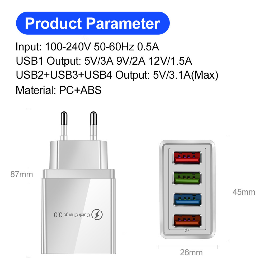 USLION31A4USBPortsTravelFastChargerEUWallAdapterForiPhone1414Plus14ProMaxforiPadProForSamsungGalaxyS-1977874-2