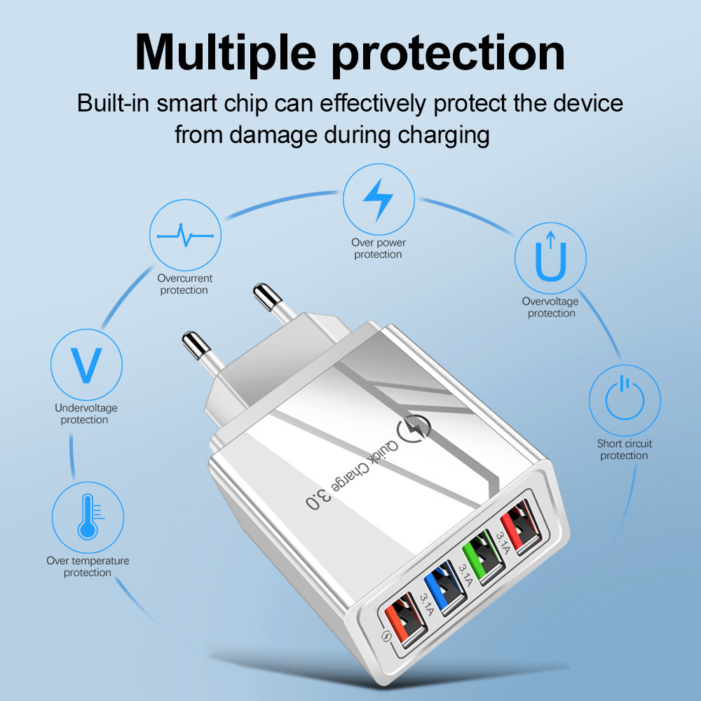 USLION31A4USBPortsTravelFastChargerEUWallAdapterForiPhone1414Plus14ProMaxforiPadProForSamsungGalaxyS-1977874-4