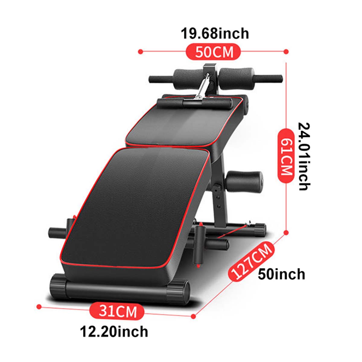 5in1Multi-FunctionalBenchFoldingSupineAbdominalMuscleBoardForFullAll-in-OneBodyWorkoutAdjustableAbSi-1940640-6