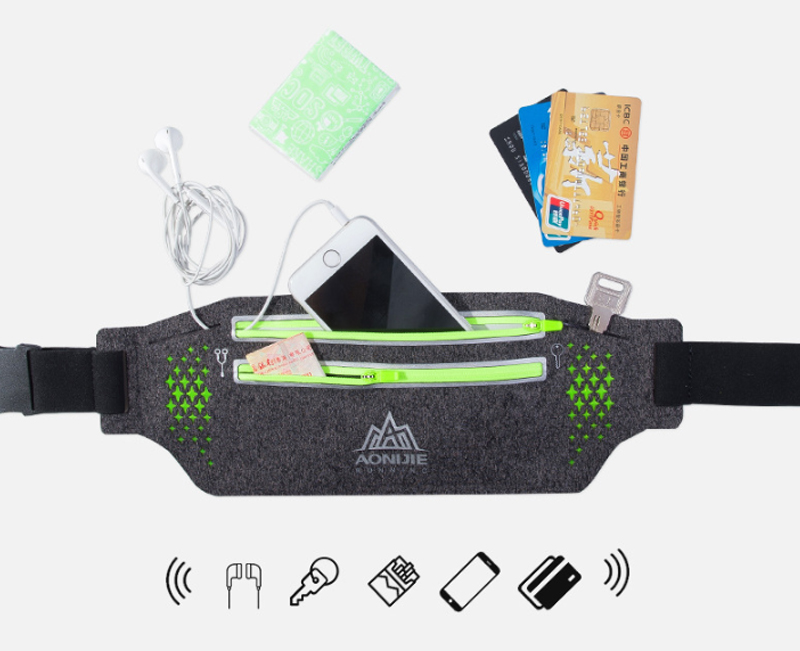 AONIJIEWaistBagExerciseFitnessRunningWaterproofSportBagPhoneHolderBeltPocket-1404404-2