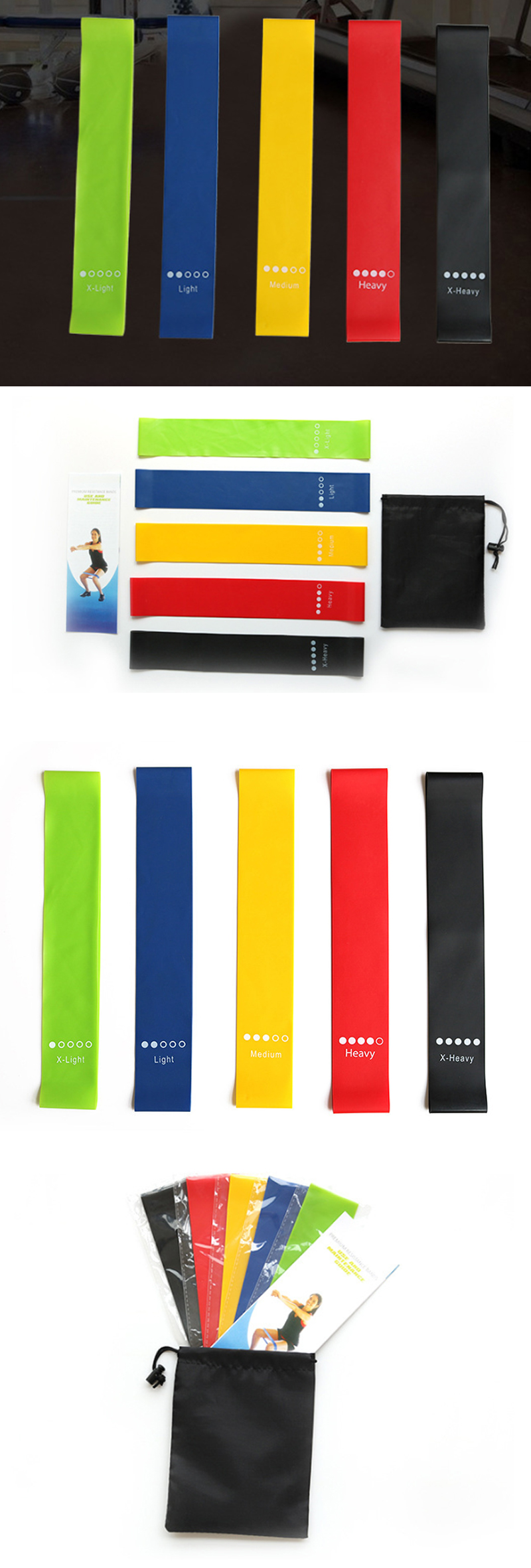 KALOAD5-40LBYogaPullRopeKitsFitnessExerciseBeltResistanceBandsSportsTrainingEquipment-1426349-1