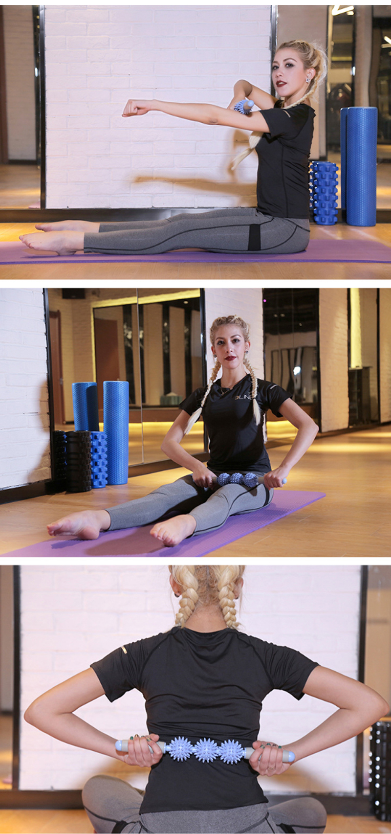 KALOAD5RollersMassageRollersYogaSportsHedgehogBallExerciseToolsEliminateFatHealthCareBar-1382786-2