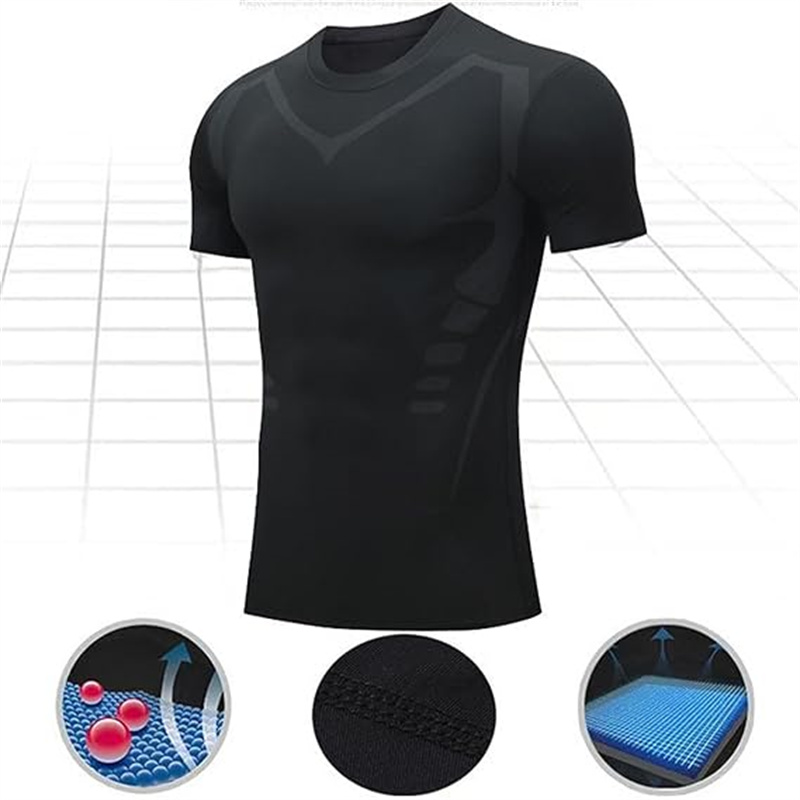 TENGOOTightSportsShirtShapingShirtsQuickDryingPolyesterMultifunctionalComfortableT-ShirtsforRunningH-2010416-4