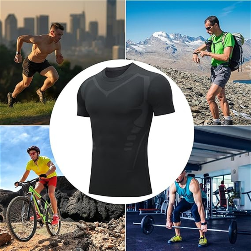 TENGOOTightSportsShirtShapingShirtsQuickDryingPolyesterMultifunctionalComfortableT-ShirtsforRunningH-2010416-6