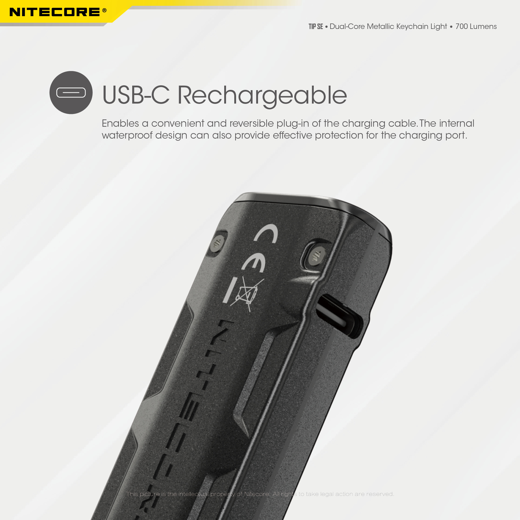 NITECORETIPSE700LMP8DualLightLEDKeychainFlashlightType-CRechargeableQCEveryDayCarryMiniTorch-1976045-4