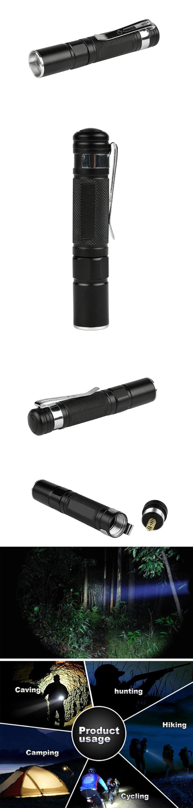 XPEUltraBrightZoombaleLEDAAAFlashlightMINITorchWaterproofPocketLightPenLightPowerfulEDCKeychainFlash-1715659-2