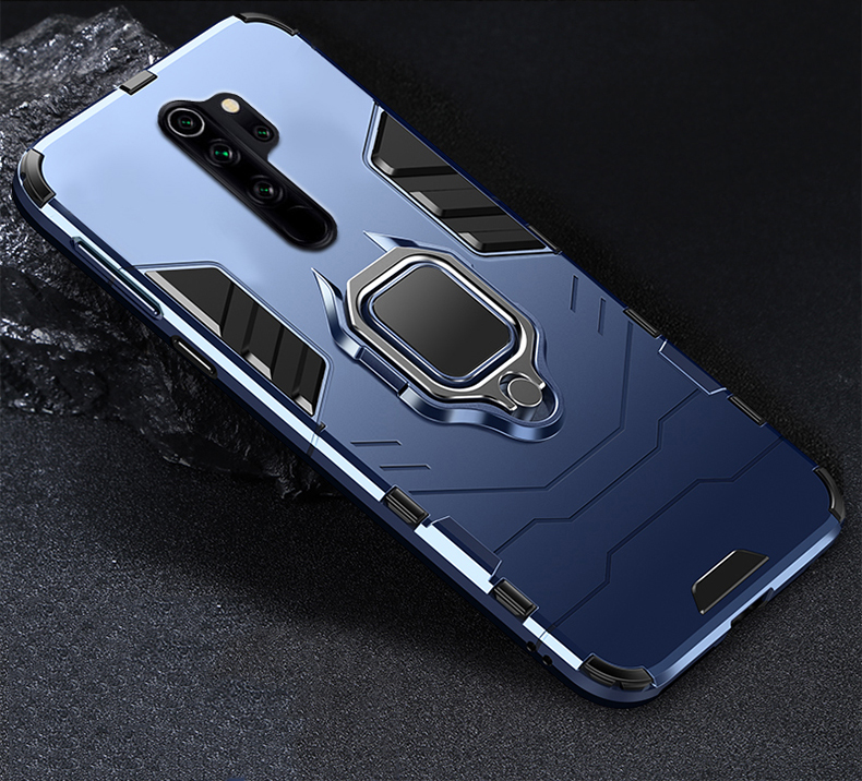 BakeeyArmorShockproofMagneticwith360RotationFingerRingHolderStandPCProtectiveCaseforXiaomiRedmi9Non-1712700-12