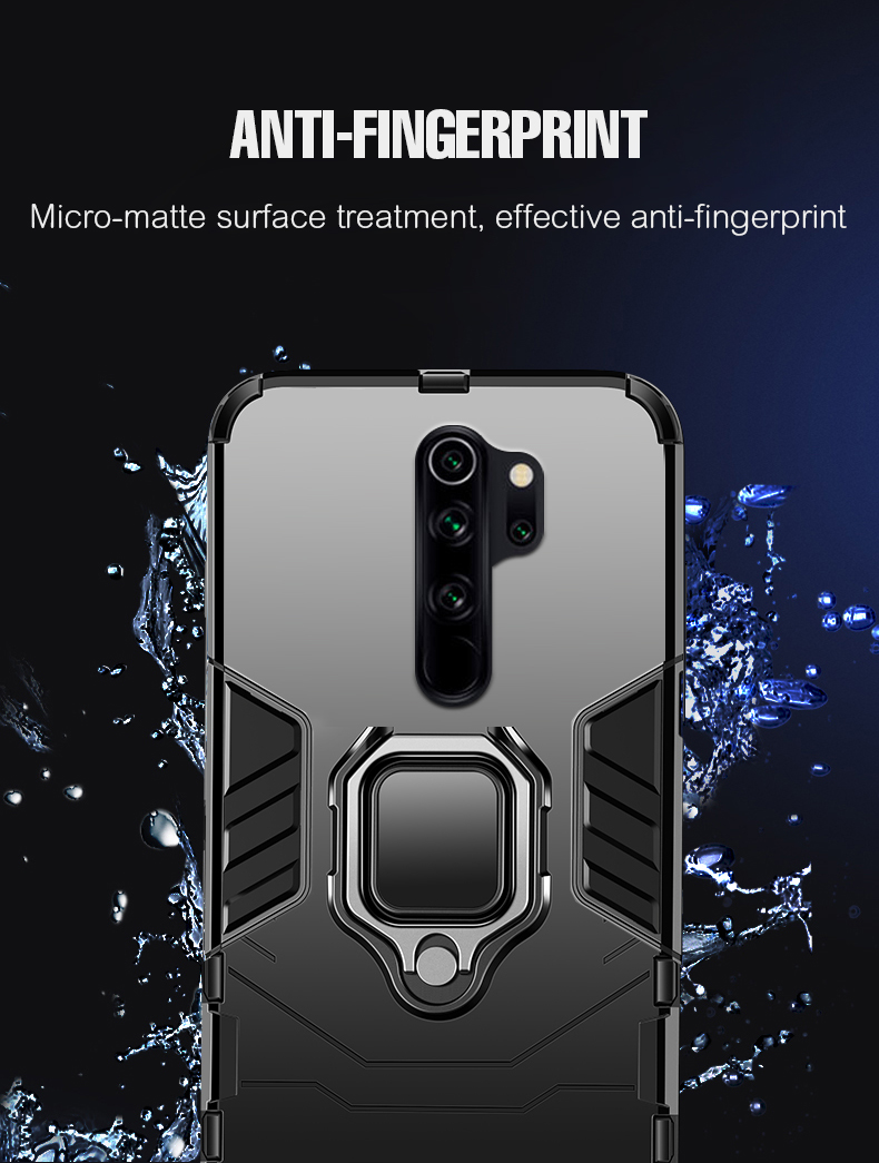 BakeeyArmorShockproofMagneticwith360RotationFingerRingHolderStandPCProtectiveCaseforXiaomiRedmi9Non-1712700-8