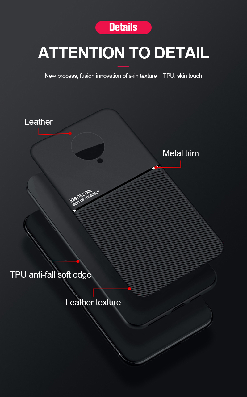 BakeeyMagneticLeatherTextureNon-slipTPUShockproofProtectiveCaseBackCoverforXiaomiMi10LiteNon-origina-1708392-5