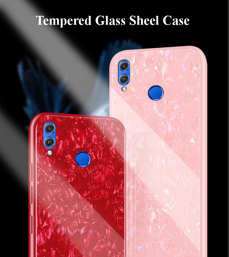 BakeeyShellGlossySoftFrameHardBackTemperedGlassProtectiveCaseforHuaweiHonor8XMax-1387659-1