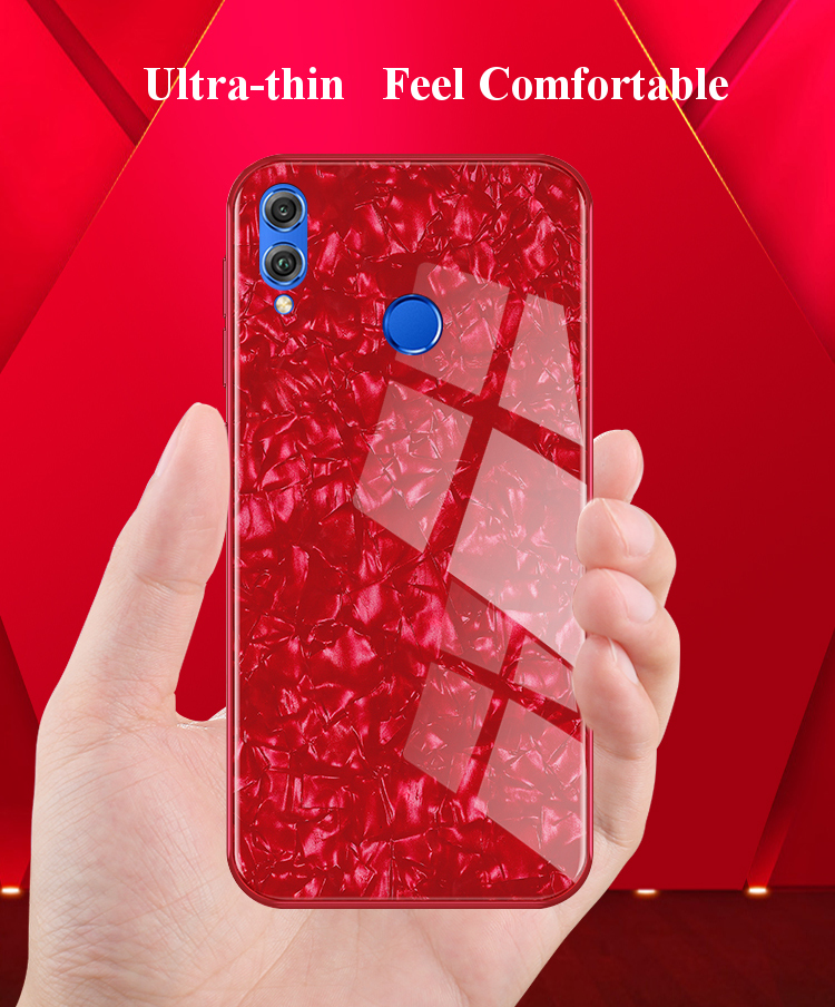 BakeeyShellGlossySoftFrameHardBackTemperedGlassProtectiveCaseforHuaweiHonor8XMax-1387659-2