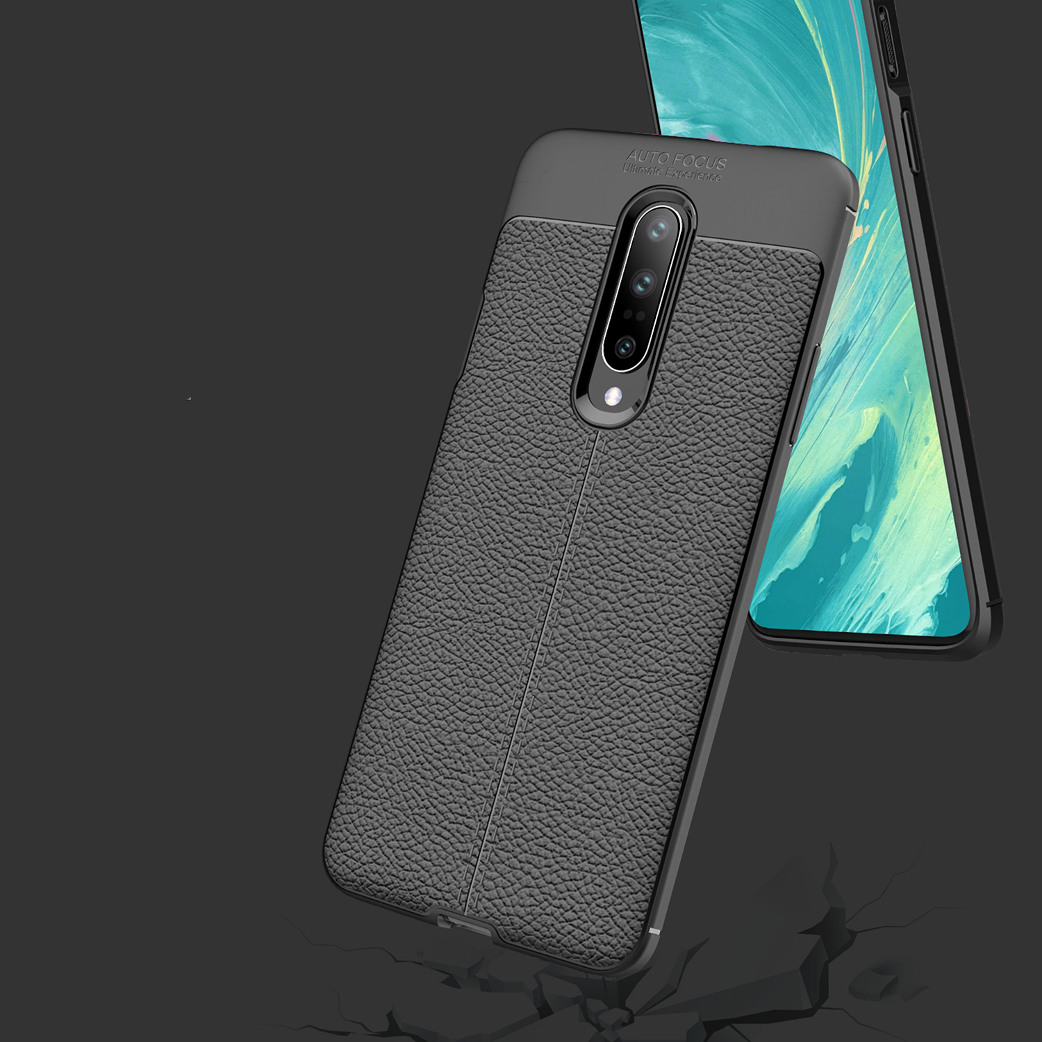 BakeeyShockproofSoftLitchiTextureSiliconeProtectiveCaseForOnePlus7PRO-1500130-10