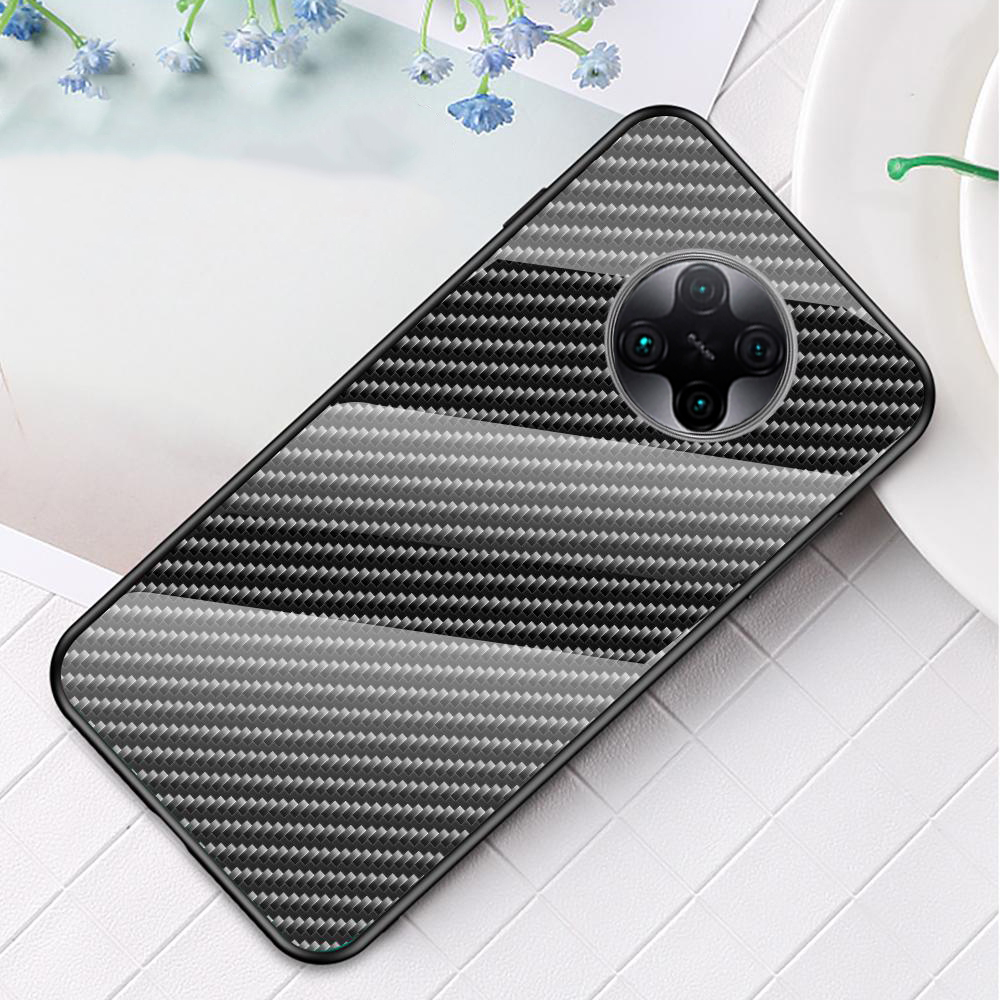 BakeeyforXiaomiPocoF2ProXiaomiRedmiK30ProCaseCarbonFiberPatternGradientColorTemperedGlassShockproofS-1708308-14