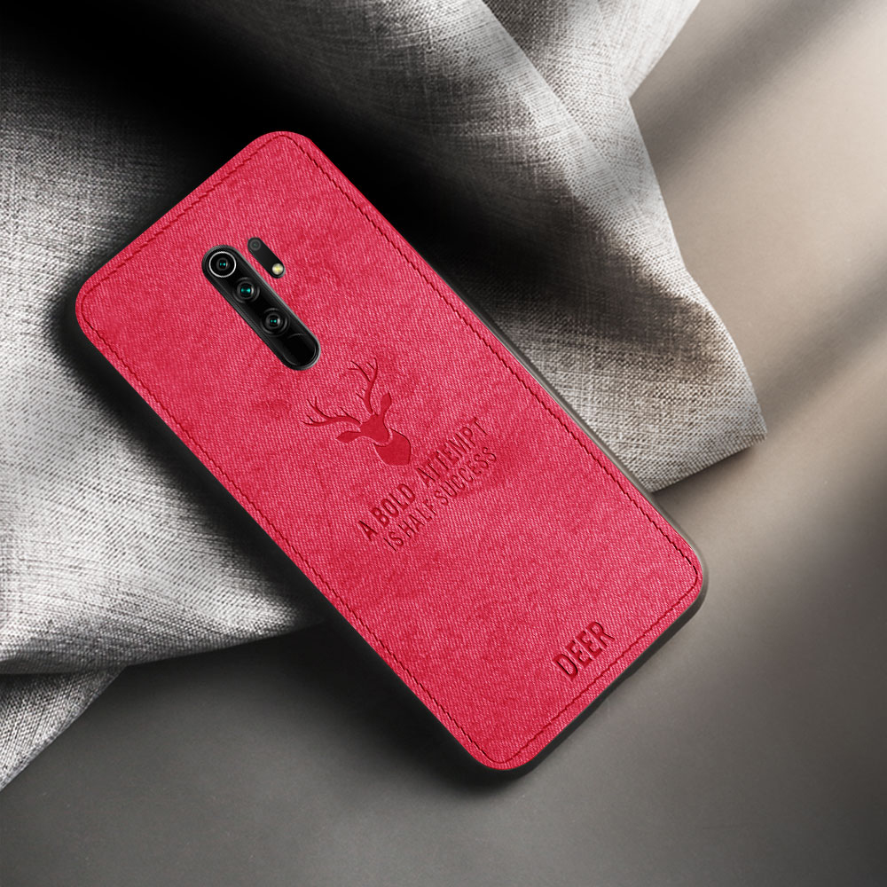 BakeeyforXiaomiRedmi9CaseDeerClassicBreathableCanvasClothShockproofProtectiveCaseBackCoverNon-origin-1708156-11