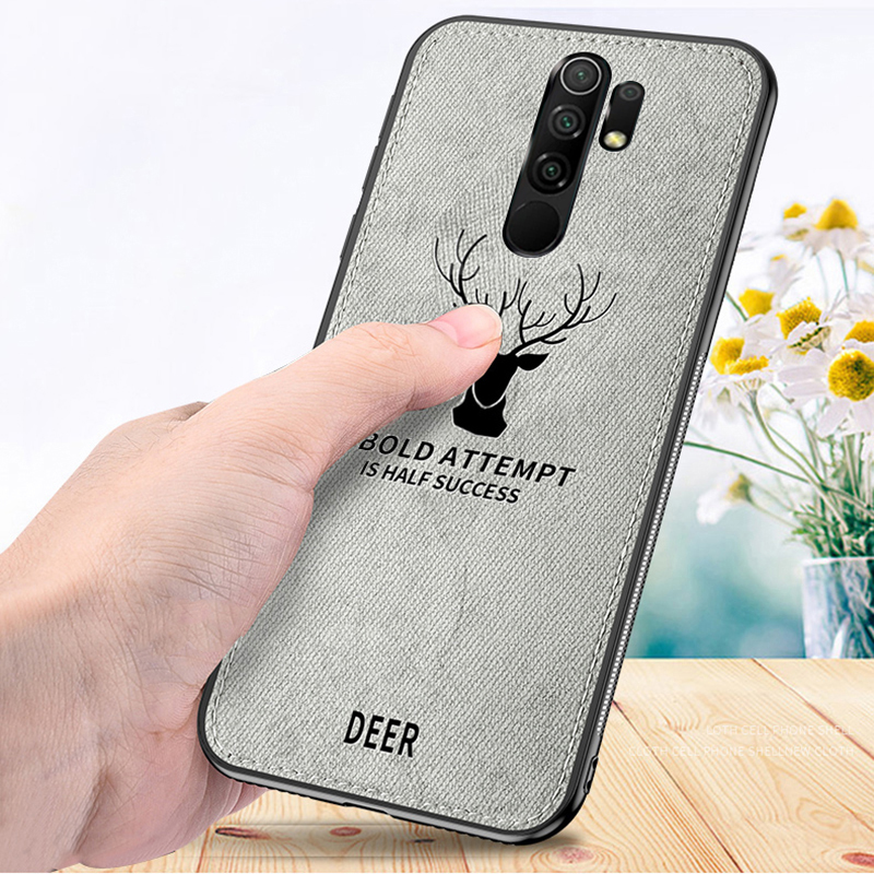 BakeeyforXiaomiRedmi9CaseDeerClassicBreathableCanvasClothShockproofProtectiveCaseBackCoverNon-origin-1708156-7