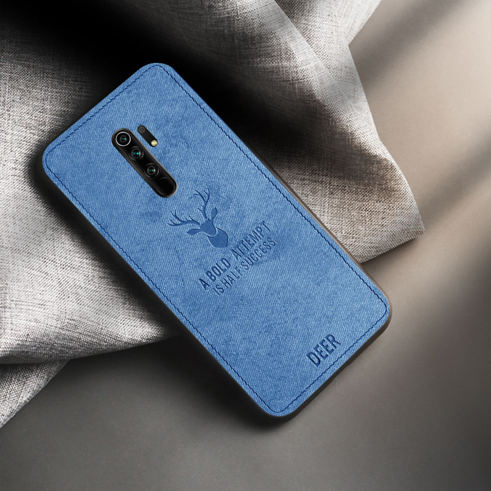 BakeeyforXiaomiRedmi9CaseDeerClassicBreathableCanvasClothShockproofProtectiveCaseBackCoverNon-origin-1708156-9