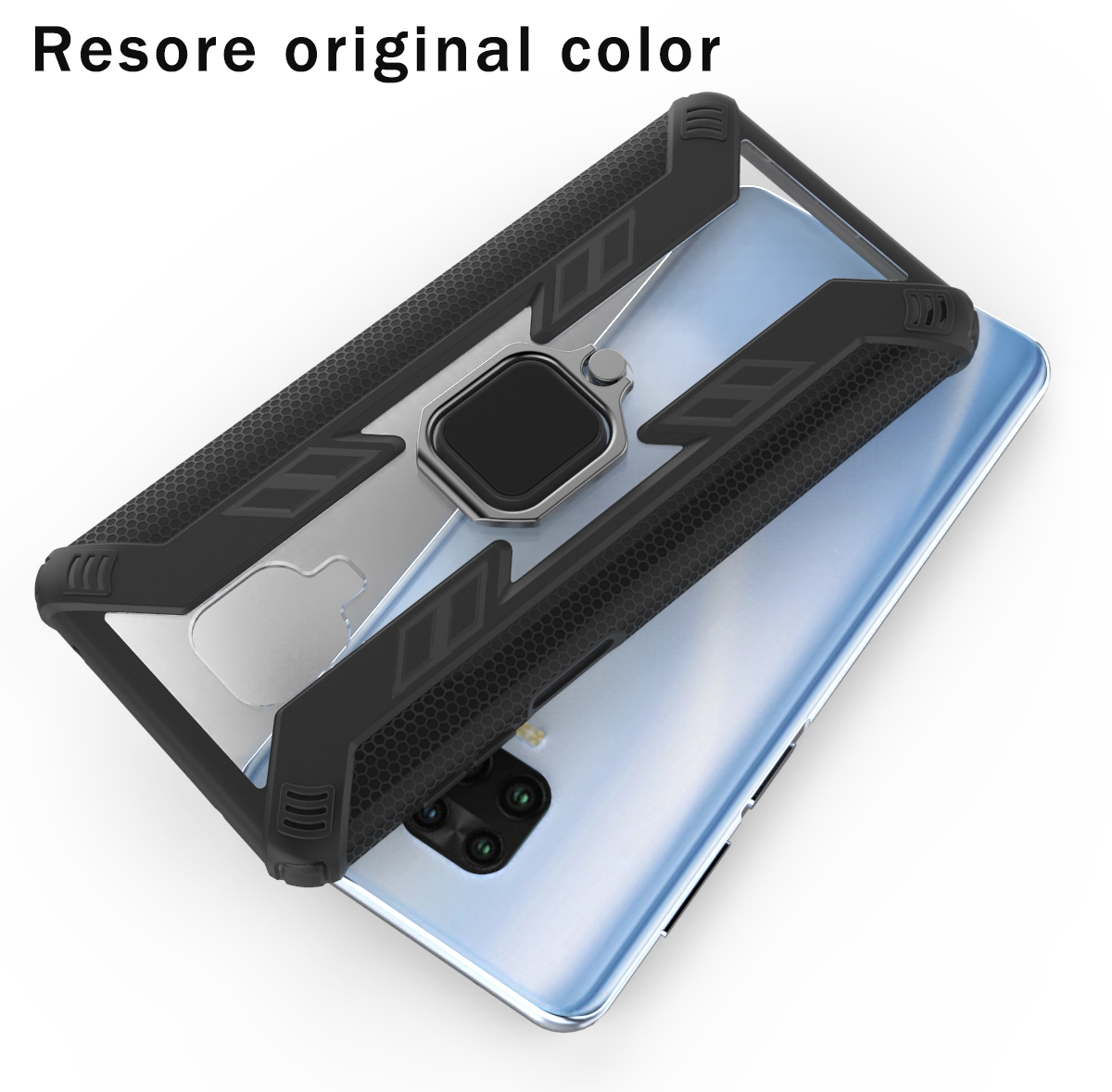 BakeeyforXiaomiRedmiNote9SXiaomiRedmiNote9ProCaseArmorwithRingBracketHardTransparentPCBumperTPUShock-1696921-6