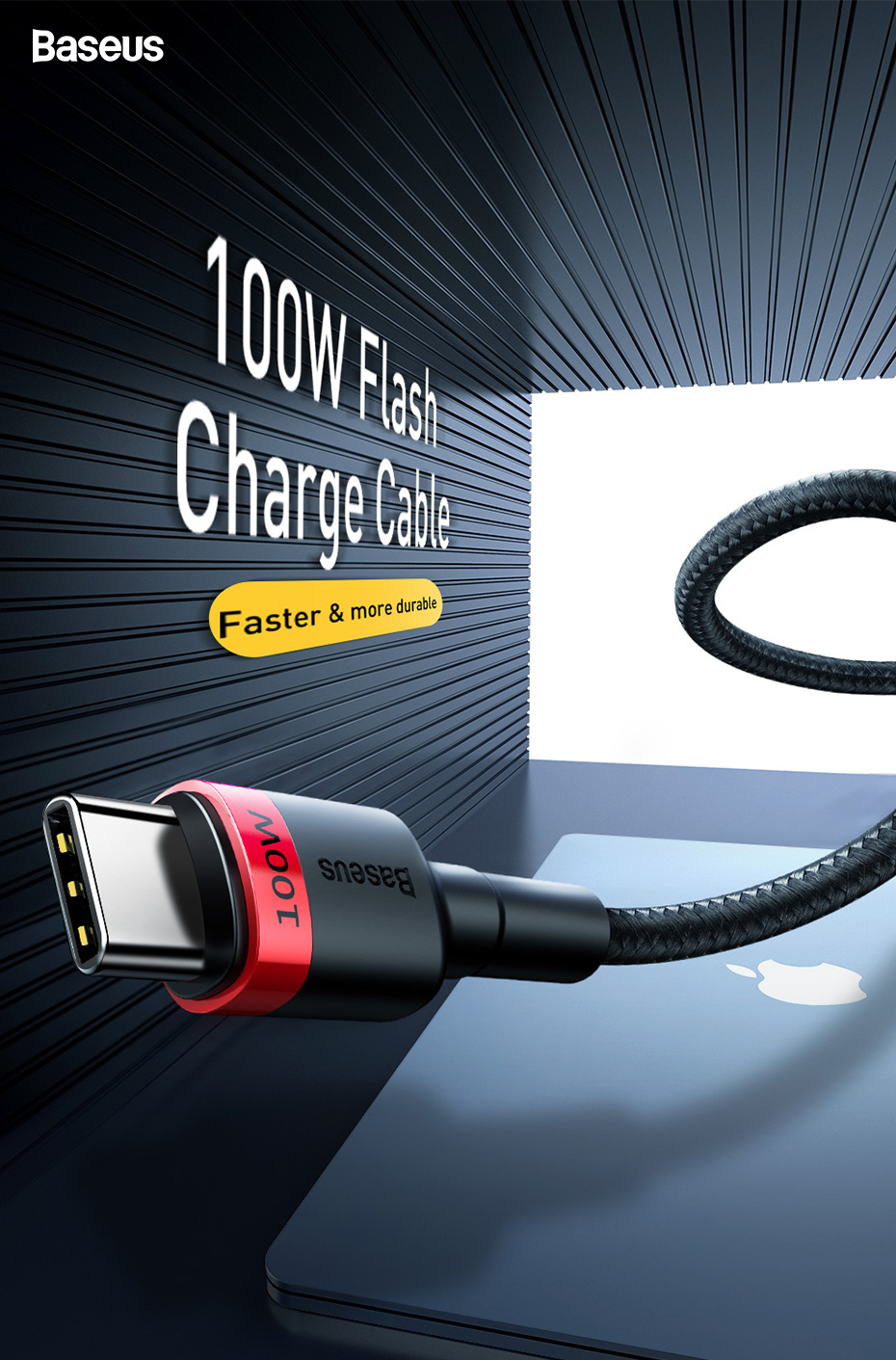 BaseusCafuLeType-CtoType-CPD2060W100WFlashChargingDataCableForSamsungGalaxyS22S22UltraGalaxyZFlip4Fo-1975145-1