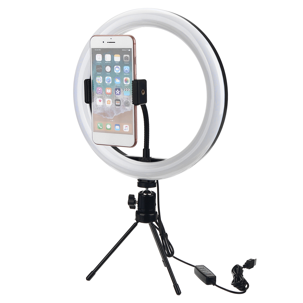 DimmableLEDRingLightLamp18CM26CMFillLightforMakeupLiveStreamSelfiePhotographyVideoRecordOnlineTeachi-1680025-9