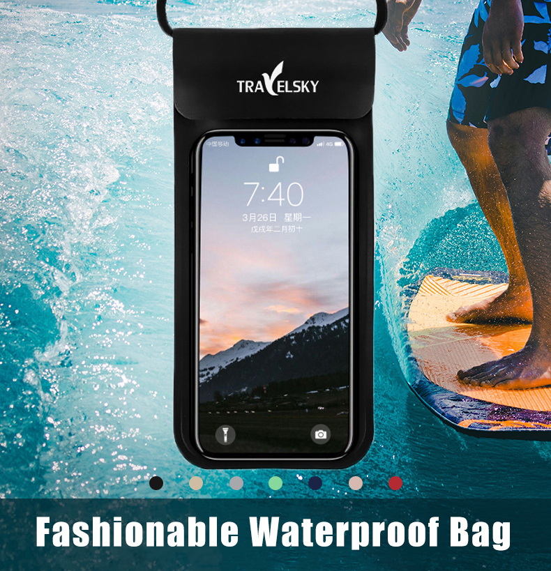 TRAVELSKYIPX8WaterproofPhoneBagTouchScreenUnderwaterSwimmingDivingPhonePouchforiPhoneHuaweiXiaomibel-1690036-1