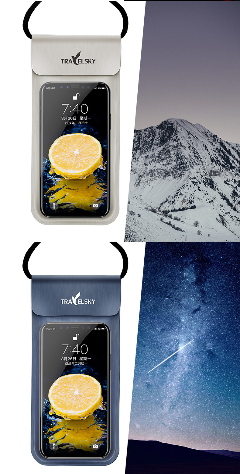 TRAVELSKYIPX8WaterproofPhoneBagTouchScreenUnderwaterSwimmingDivingPhonePouchforiPhoneHuaweiXiaomibel-1690036-12