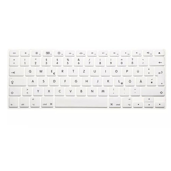 TranslucentColorfulSiliconeKeyboardProtectiveFilmForMacbook133154EuropeanVersionGerman-1007636-2