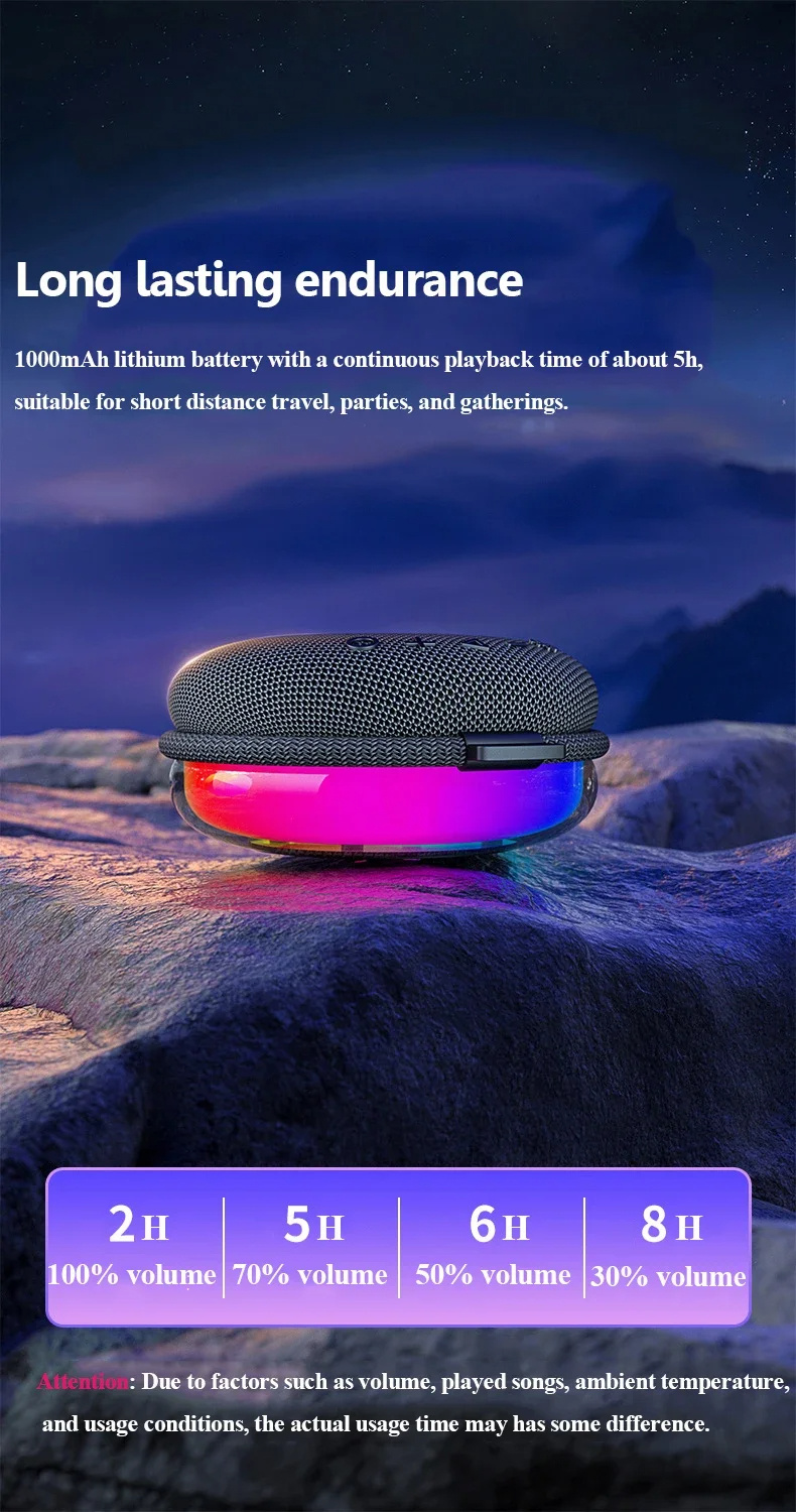 EBS-310Minibluetooth53SpeakerPortableSpeakerBassRGBLightTWSHands-freeCallIPX5WaterproofOutdoorsHandh-2010395-5