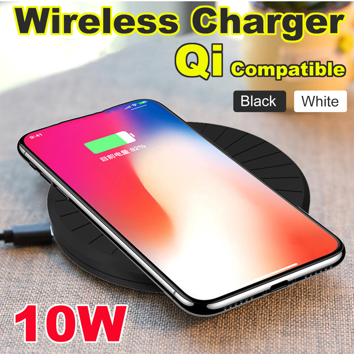 Bakeey10WWirelessQIFastChargerChargingDockStandHolderUniversalForSamsungGalaxyNote9S8S9S10PlusForiPh-1568050-1