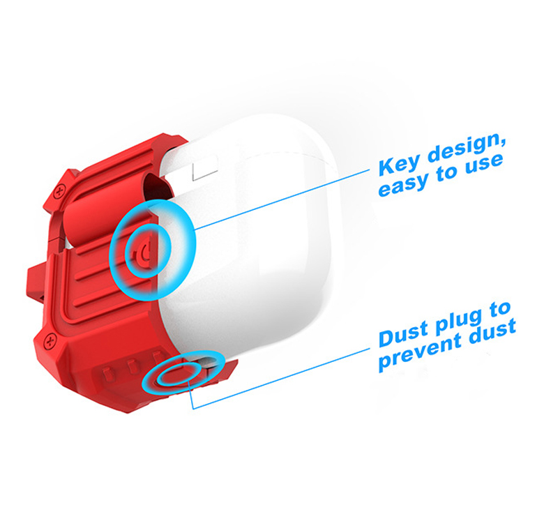 BakeeyArmorSoftSiliconeWaterproofShockproofEarphoneStorageProtectiveCasewithkeychainforAppleAirpods3-1830413-7