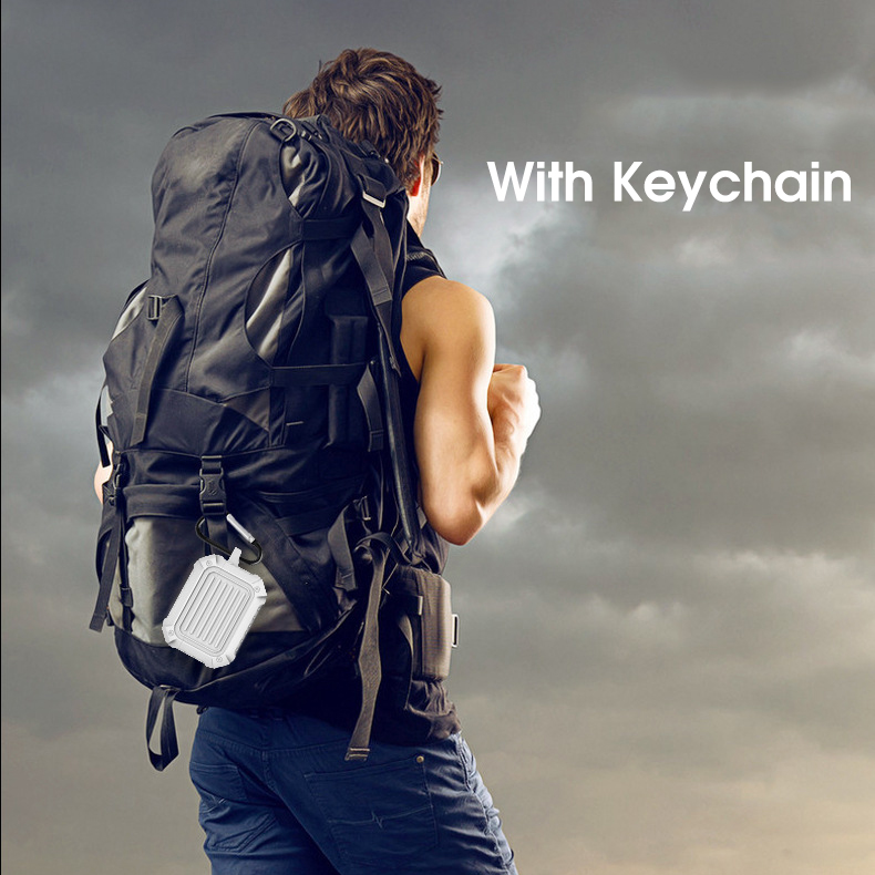 BakeeyArmorSoftSiliconeWaterproofShockproofEarphoneStorageProtectiveCasewithkeychainforAppleAirpods3-1830413-8