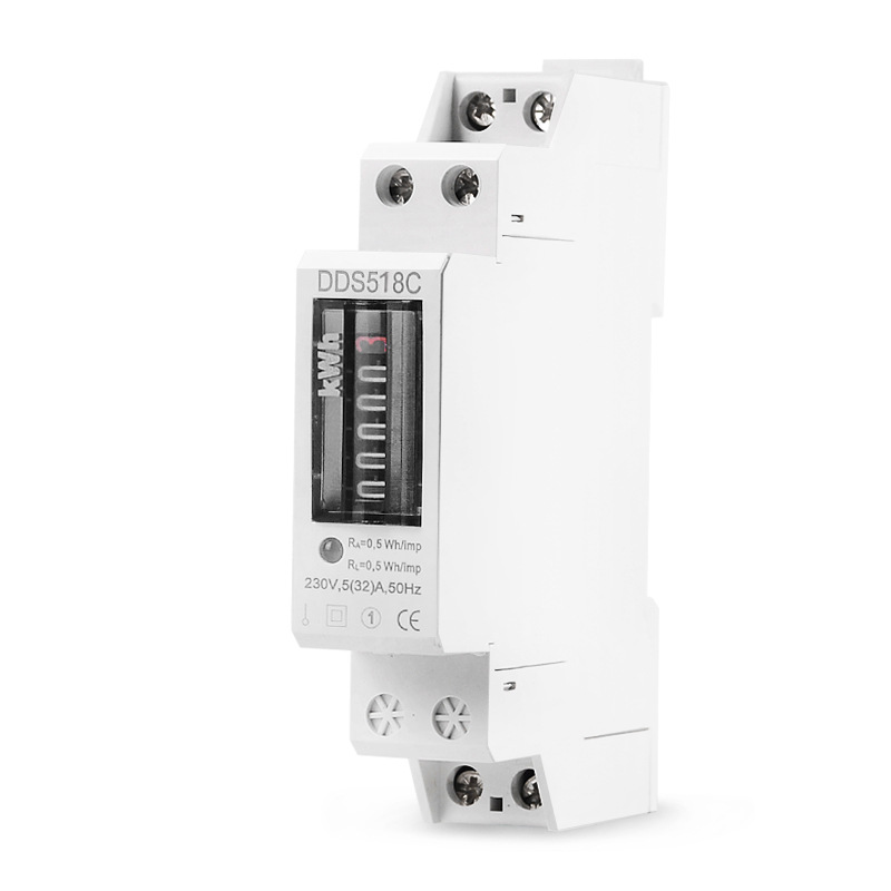 DDS518CDigitalSinglePhasePowerConsumptionWattEnergyMeterkWh5-32A230VElectricDinRailTypeWattmeter-1994280-1