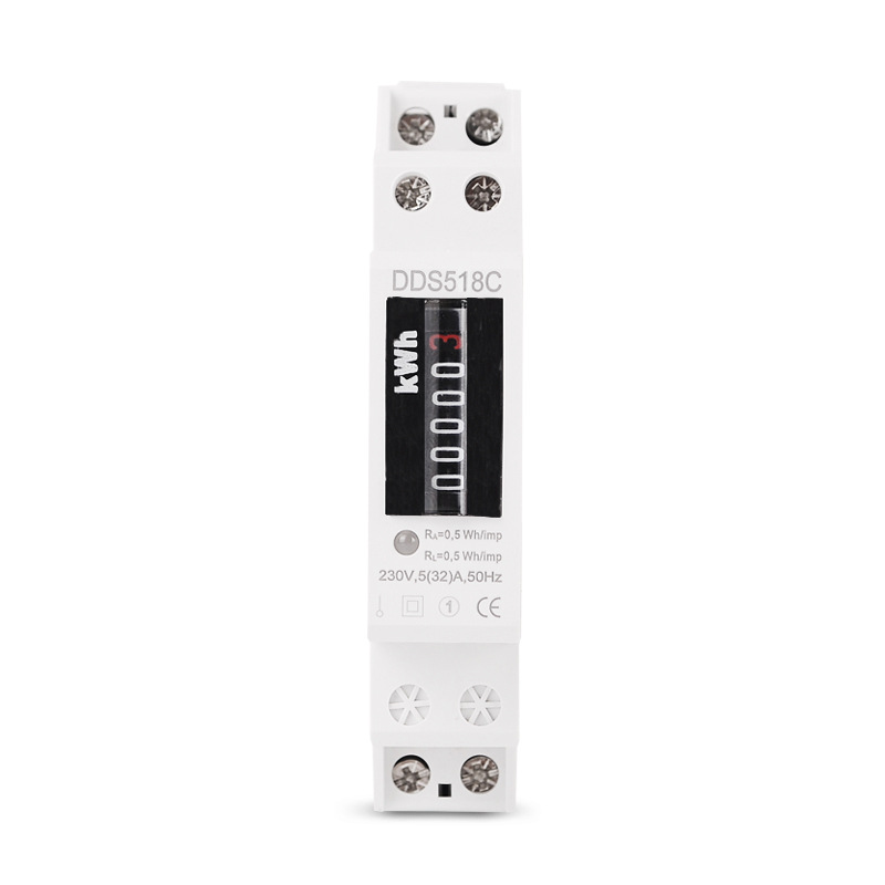 DDS518CDigitalSinglePhasePowerConsumptionWattEnergyMeterkWh5-32A230VElectricDinRailTypeWattmeter-1994280-3